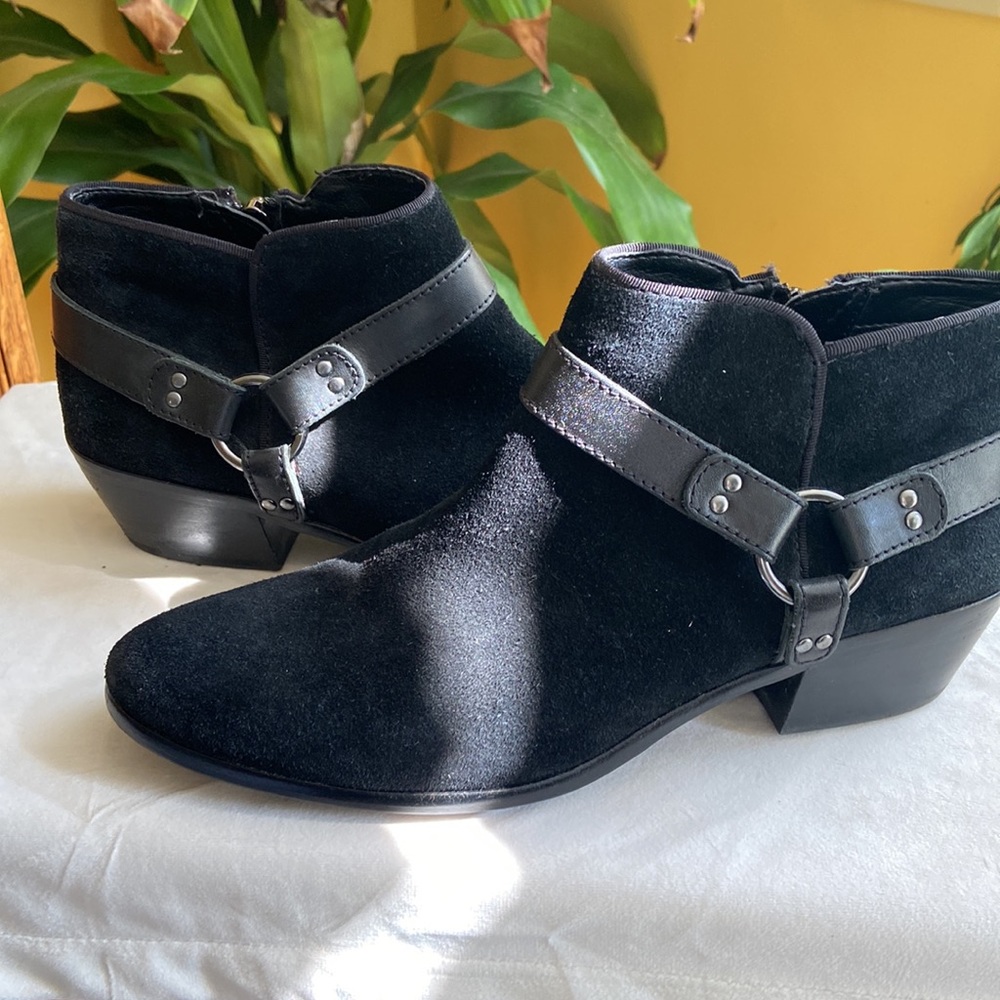 Sam Edelman Black Suede Ankle Boots
